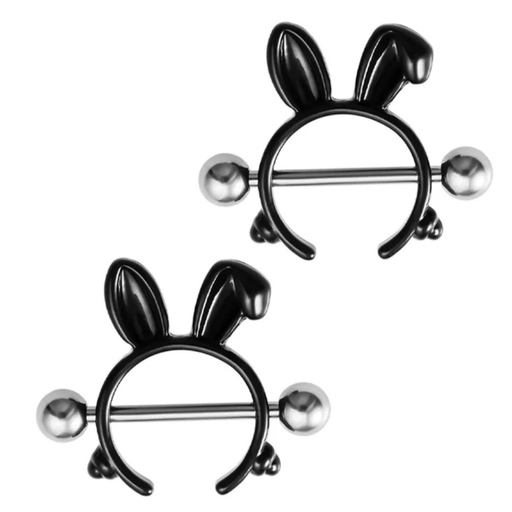 Rabbit Ears Nipple Rings - Picture 5 of 6